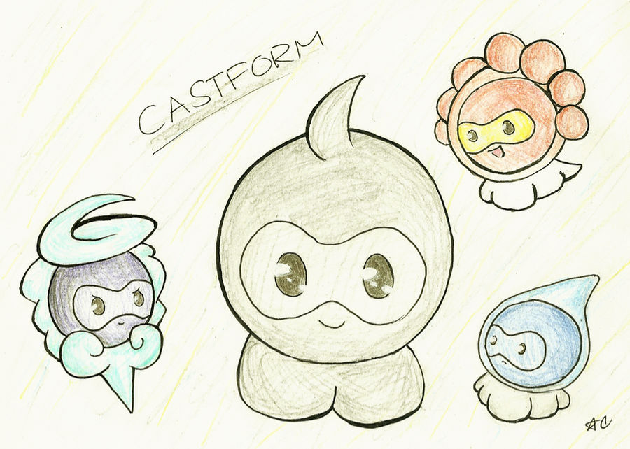 Castform's Forms by pochama1212 on DeviantArt