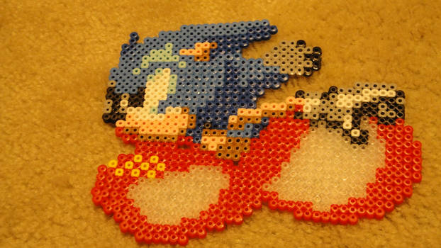 Sonic Running Perler