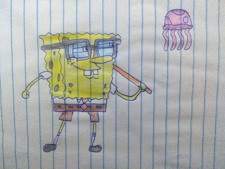 SpongeBob hunting jellyfish by CaueCorredor on DeviantArt