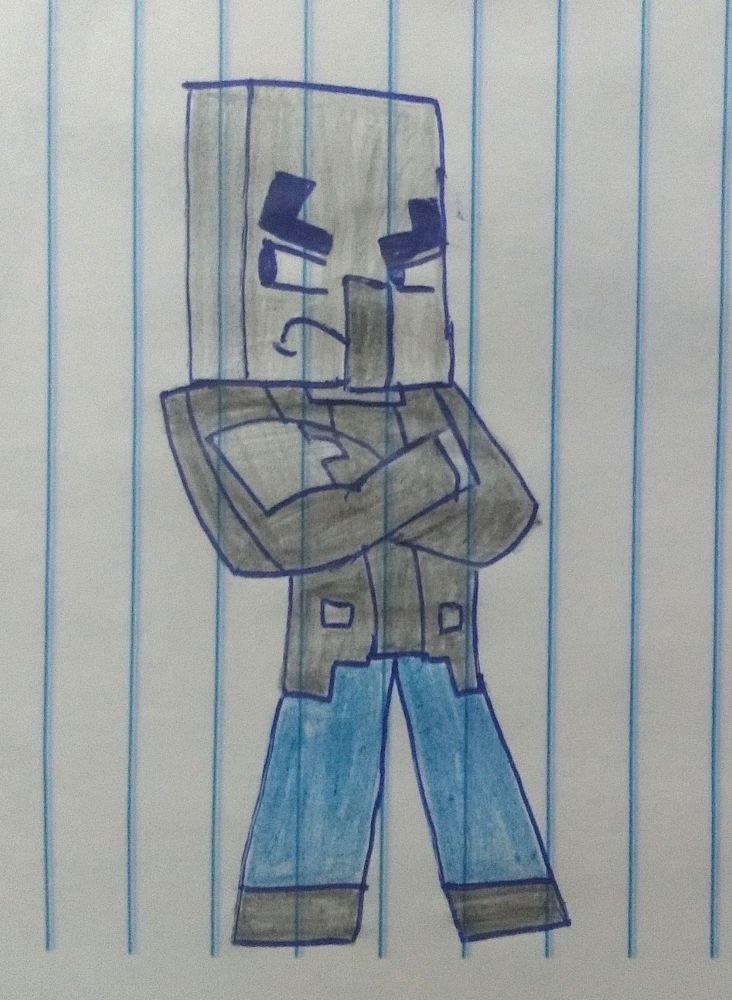 Minecraft Vindicator Drawing by CaueCorredor on DeviantArt