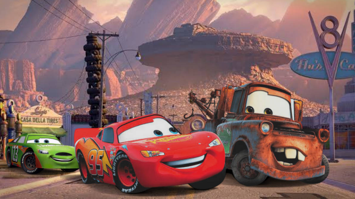 Cars 1 Racing Radiator Springs Together in Radiator Springs by CaueCorredor on DeviantArt