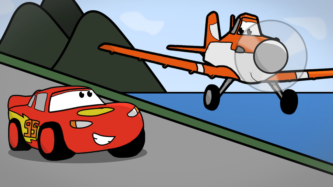 Lightning McQueen meet Dusty Crophopper by CaueCorredor on DeviantArt