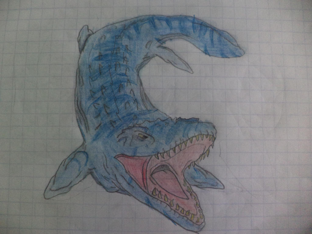 Mosasaurus (color) by the-hylian-hedgehog on DeviantArt