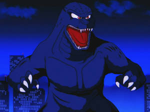 Godzilla in 90's anime style (practice)