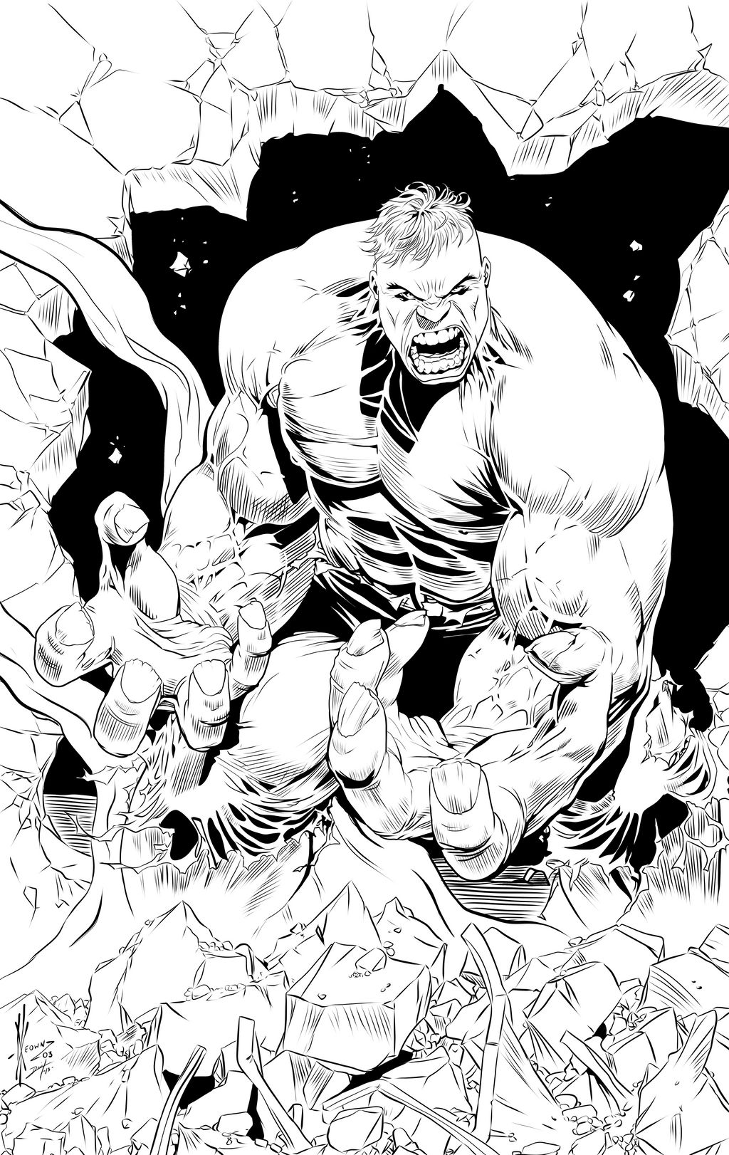 Keown Hulk Inks