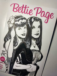 Bettie Page / Morticia Addams