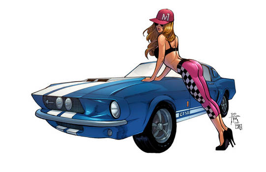 Mach1 Auto Mustang Girl