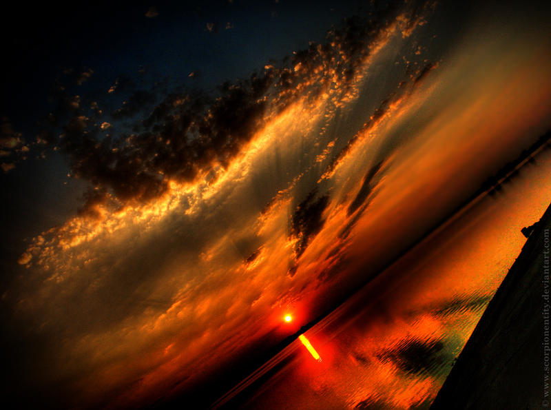 Lake at sunset HDR 02 by ScorpionEntity