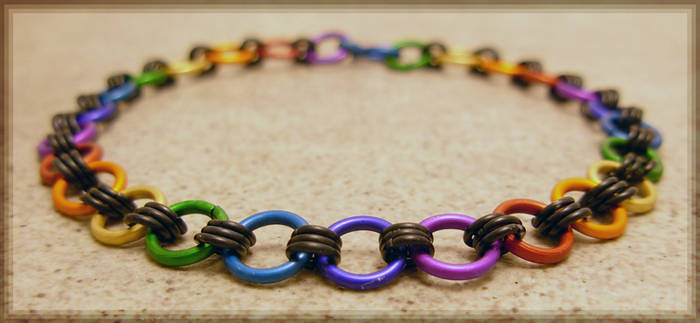 Rainbow Chainmaile Bracelet