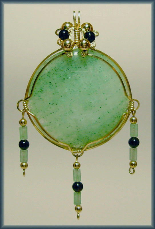 Aventurine and Onyx Pendant