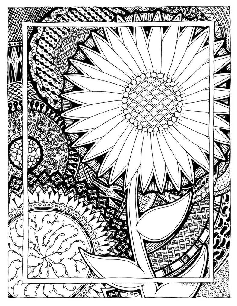 Zen Flower Line Art by MajorTommy