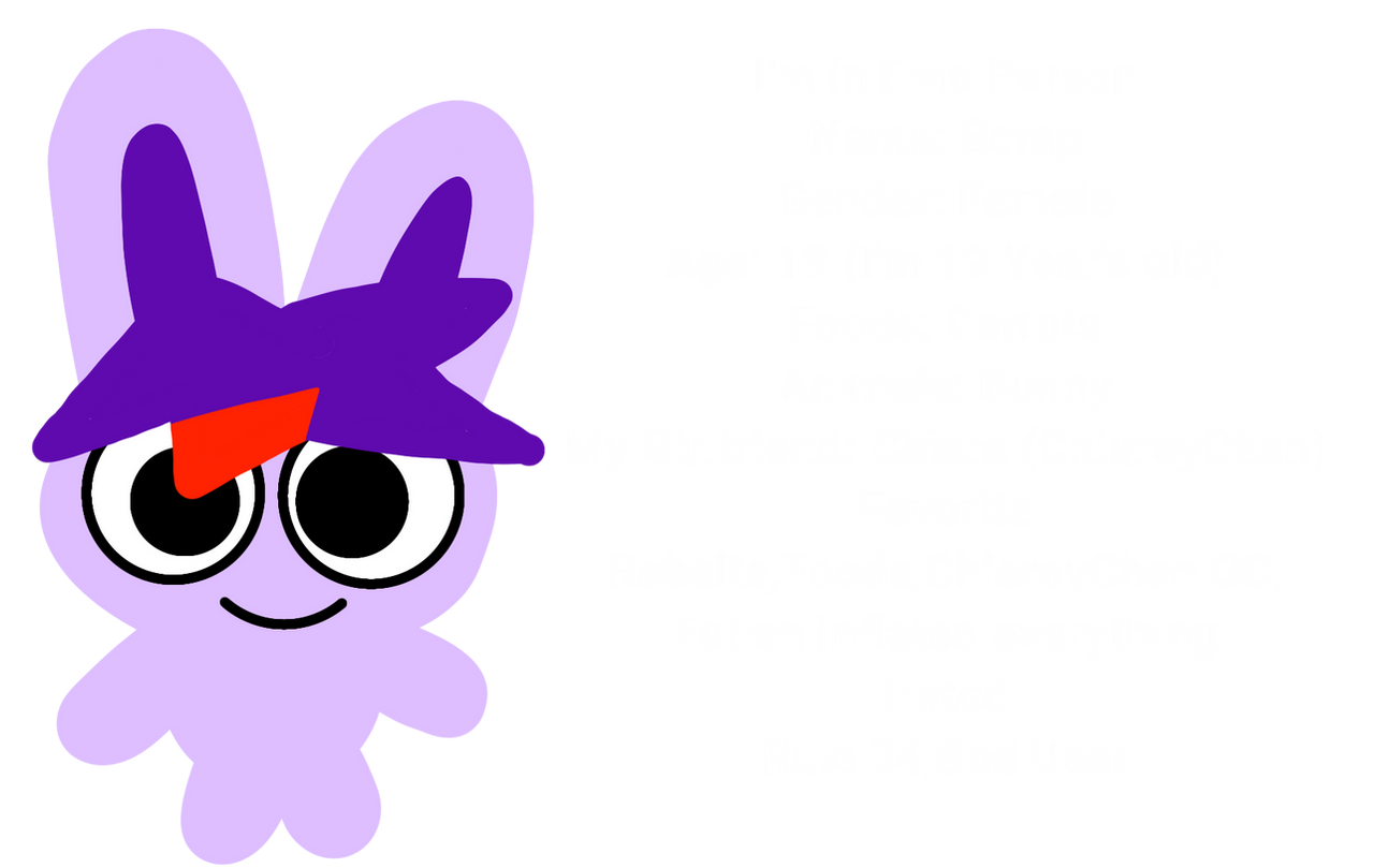 My Reference Sheet by Scrapthebunny on DeviantArt