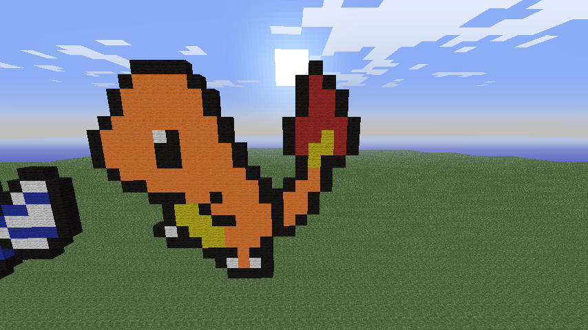 Charmander Pixel Art Minecraft Map All in one Photos.