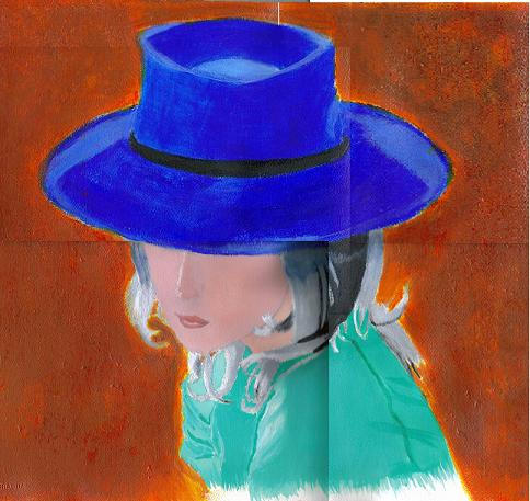 Girl in a Hat colored