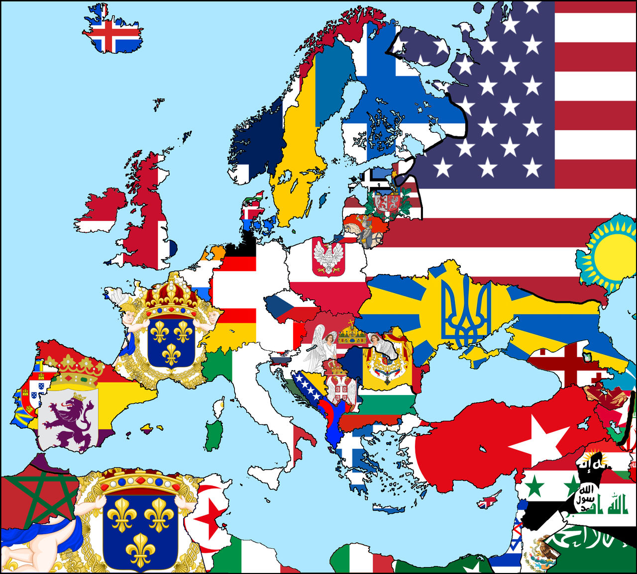 Cold War Europe Digital flag map by Gabokoopa on DeviantArt