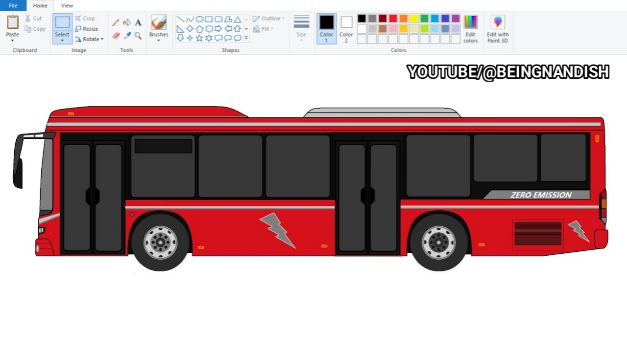 Bus Drawing in Ms Paint. by BeingNandish on DeviantArt
