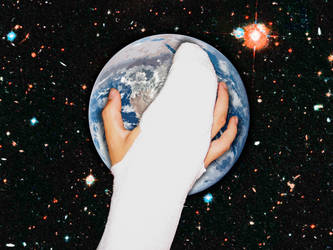 my broken hand on Earth