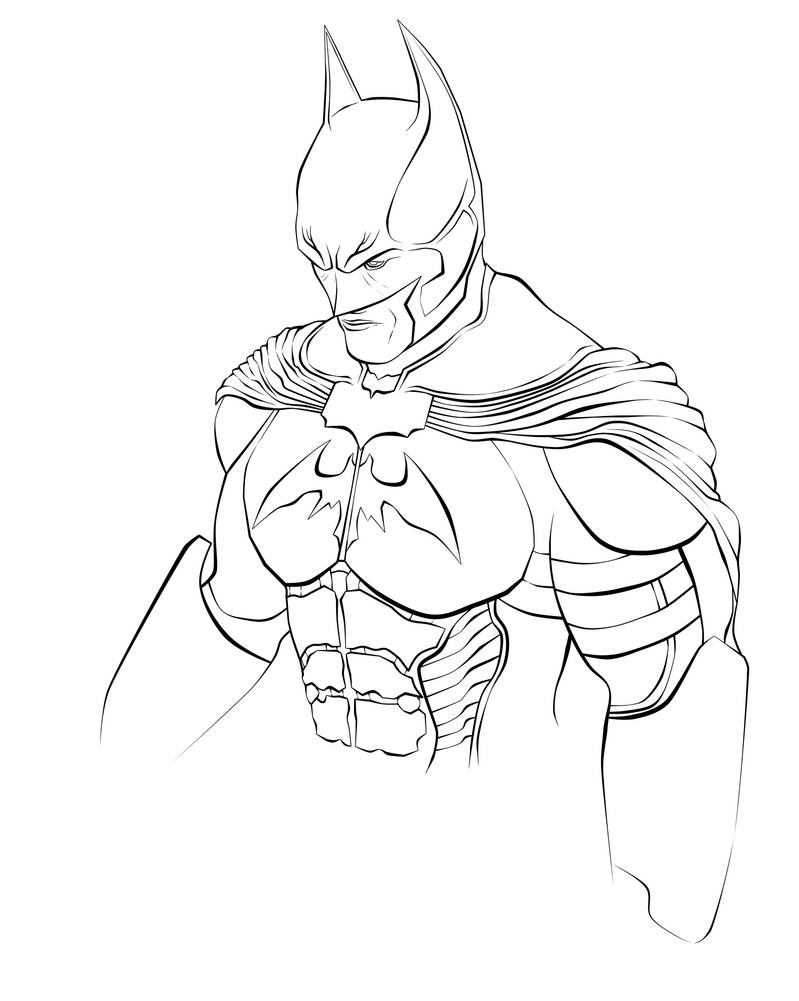 Batman Line Art Sketch by renixis00 on DeviantArt