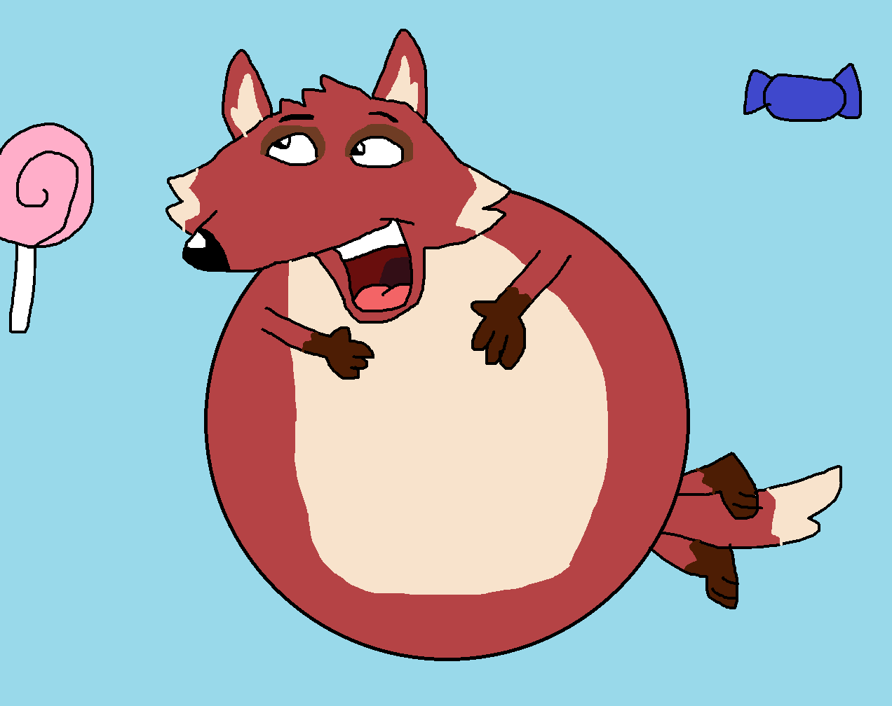 Fox Inflation Too Much Fox Inflation Foxie The Fox Weight Gain by peerapongALTDA2022 ...