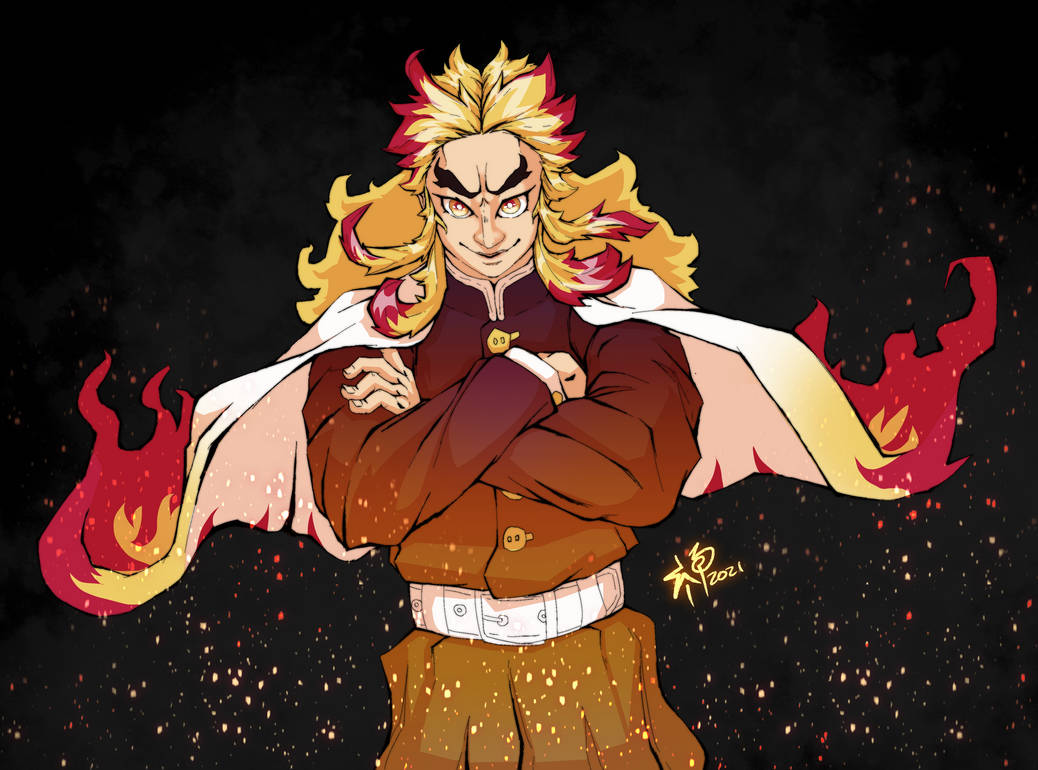 Flame Hashira, Kyojuro Rengoku by BeethovensBook on DeviantArt