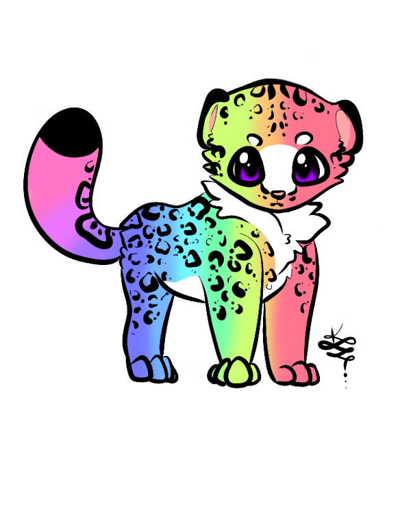 Pastel rainbow leopard (open.) by BluEclipse-Adopts on DeviantArt