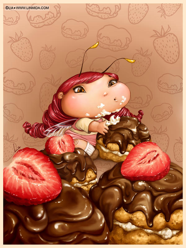 Cake diet fairy-bug by LiaSelina