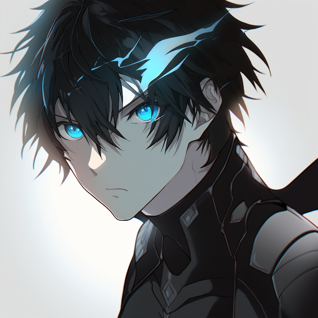 Handsome Blue Eyed Anime Boy With Cold Eyes by Subaru_sama