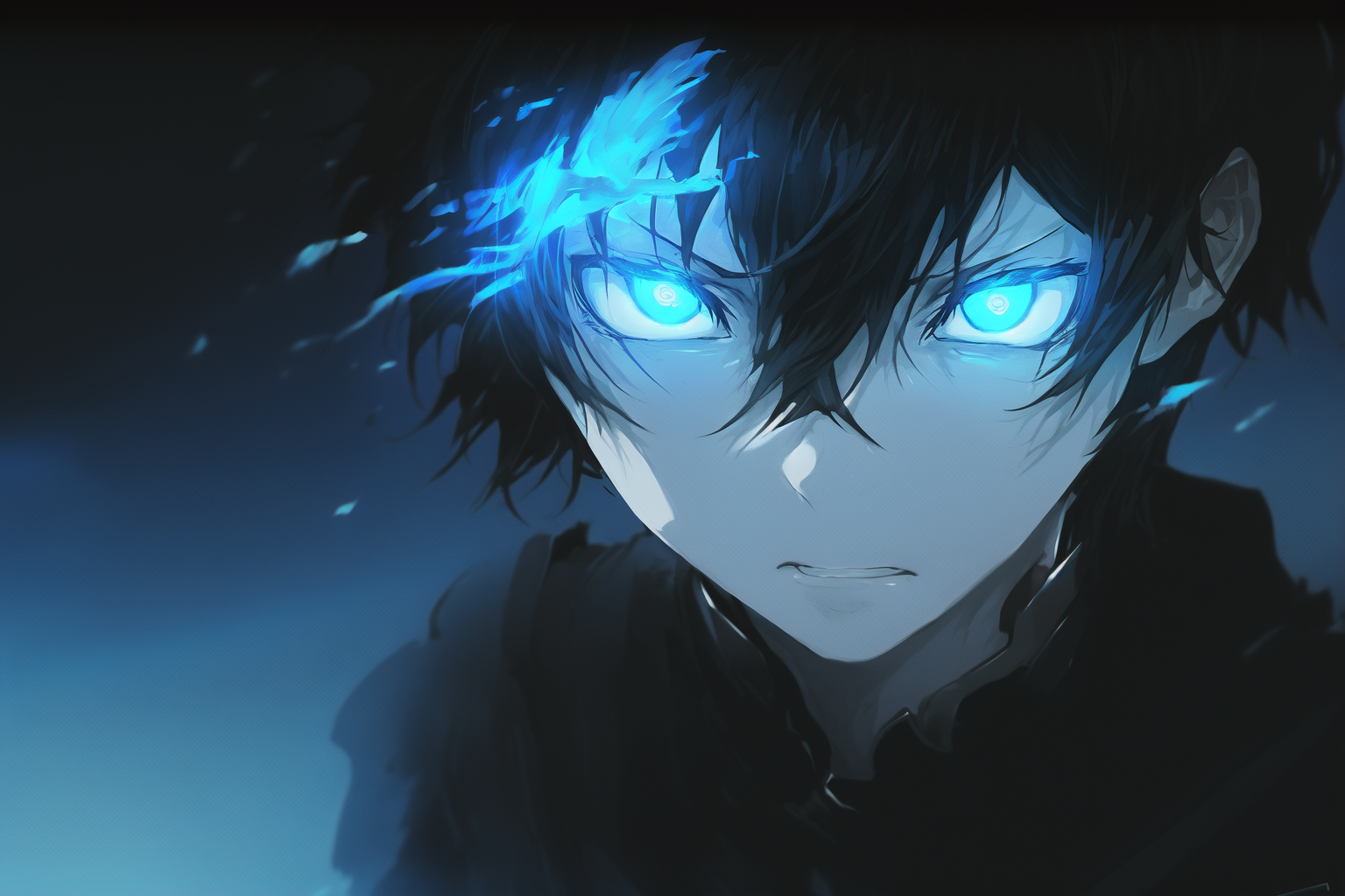 Art Photography on X: #Anime #Anime-Boys #Dark-Anime #Death #Eye #God #art   Oh look, creepy dude in shadow.   / X