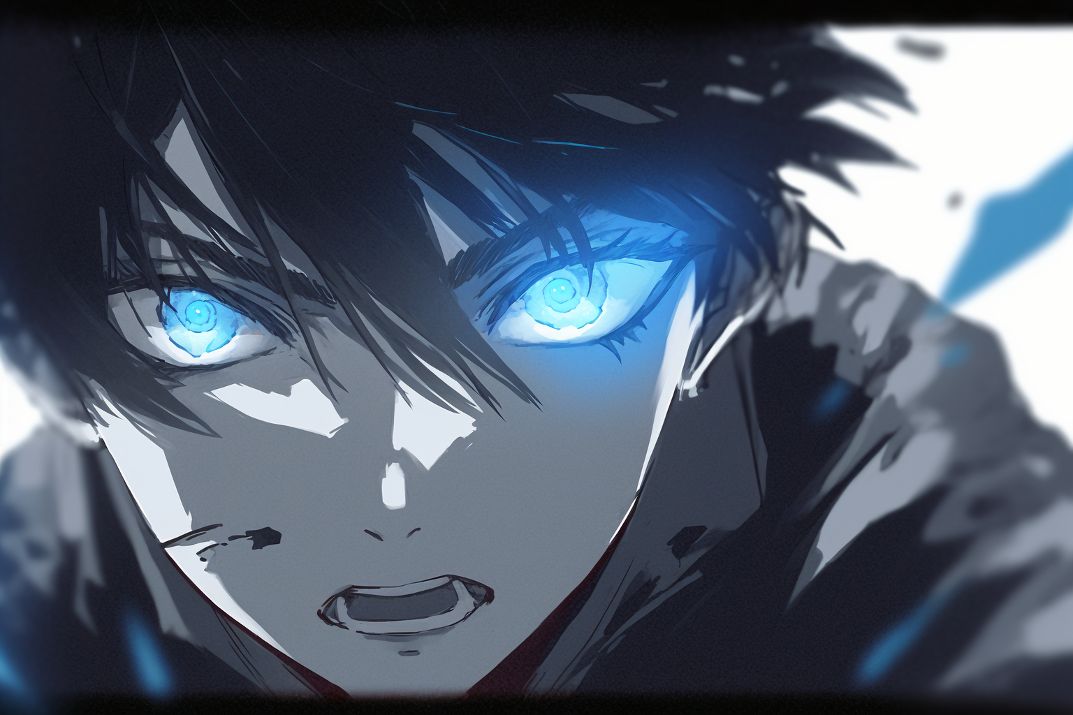 Anime eye, close-up, blue eye, shiny, Anime, HD wallpaper