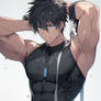 Hot Muscular Sano Sweating Post Workout