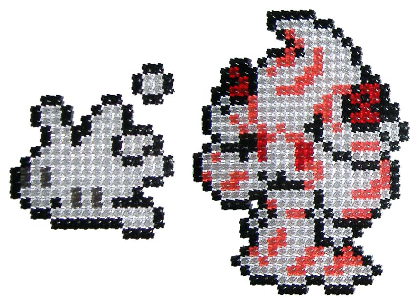 Pokemon Black and White Starter Perlers by jrfromdallas on DeviantArt