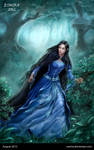 Luthien is running away from Doriath by Esmira