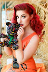 Pumpkin Pinup by MissMandyMotionless