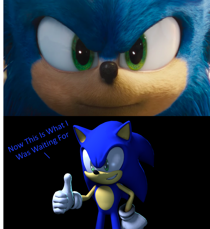 Sonic's Reaction To The New Redesing Of His Movie by AngryGermanKidoble ...