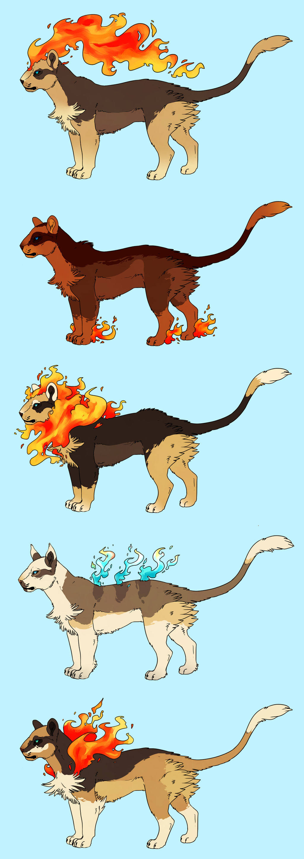 Pyroar Variants by Susiron on DeviantArt