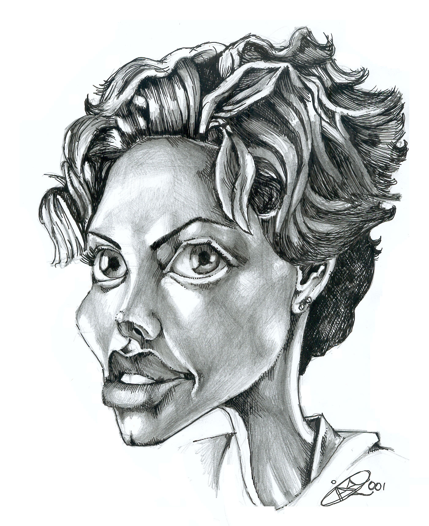 charlize theron caricature