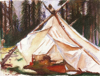 Tent in the Rockies