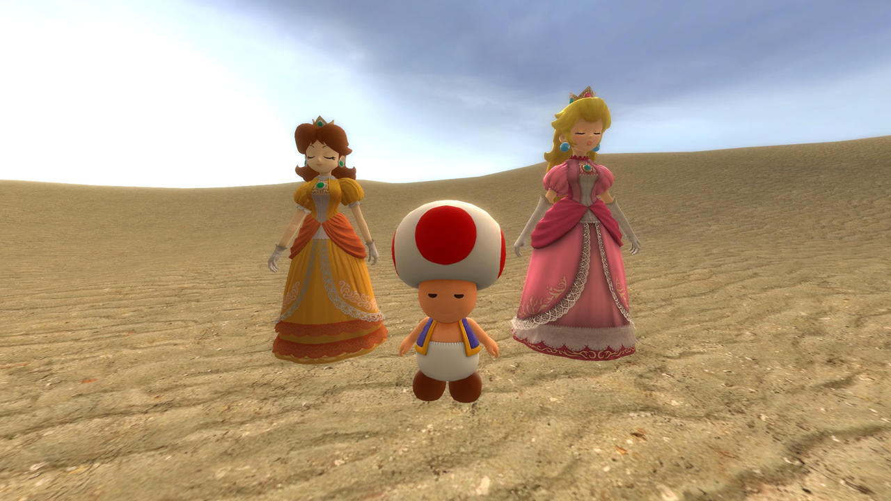 Two Princesses and Toad Sinking Part 1 by PickleNick95 on DeviantArt