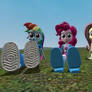 EG Rainbow Dash Pinkie Pie Fluttershy's Feet Tease