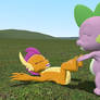 Spike Tickling Smolder's Feet