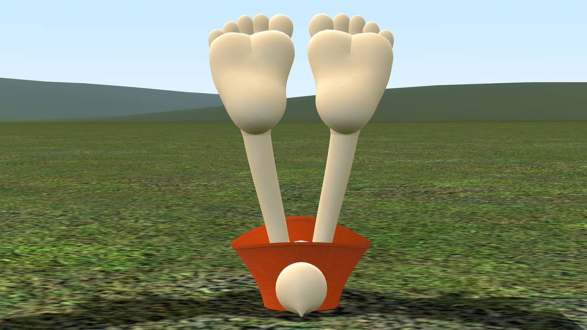 Cream Rabbit Stuck Cream The Rabbit Buried Upside Down by PickleNick95 on DeviantArt