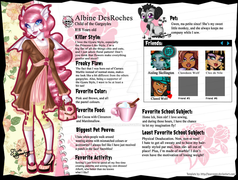 Monster High OC: Albine DesRoches