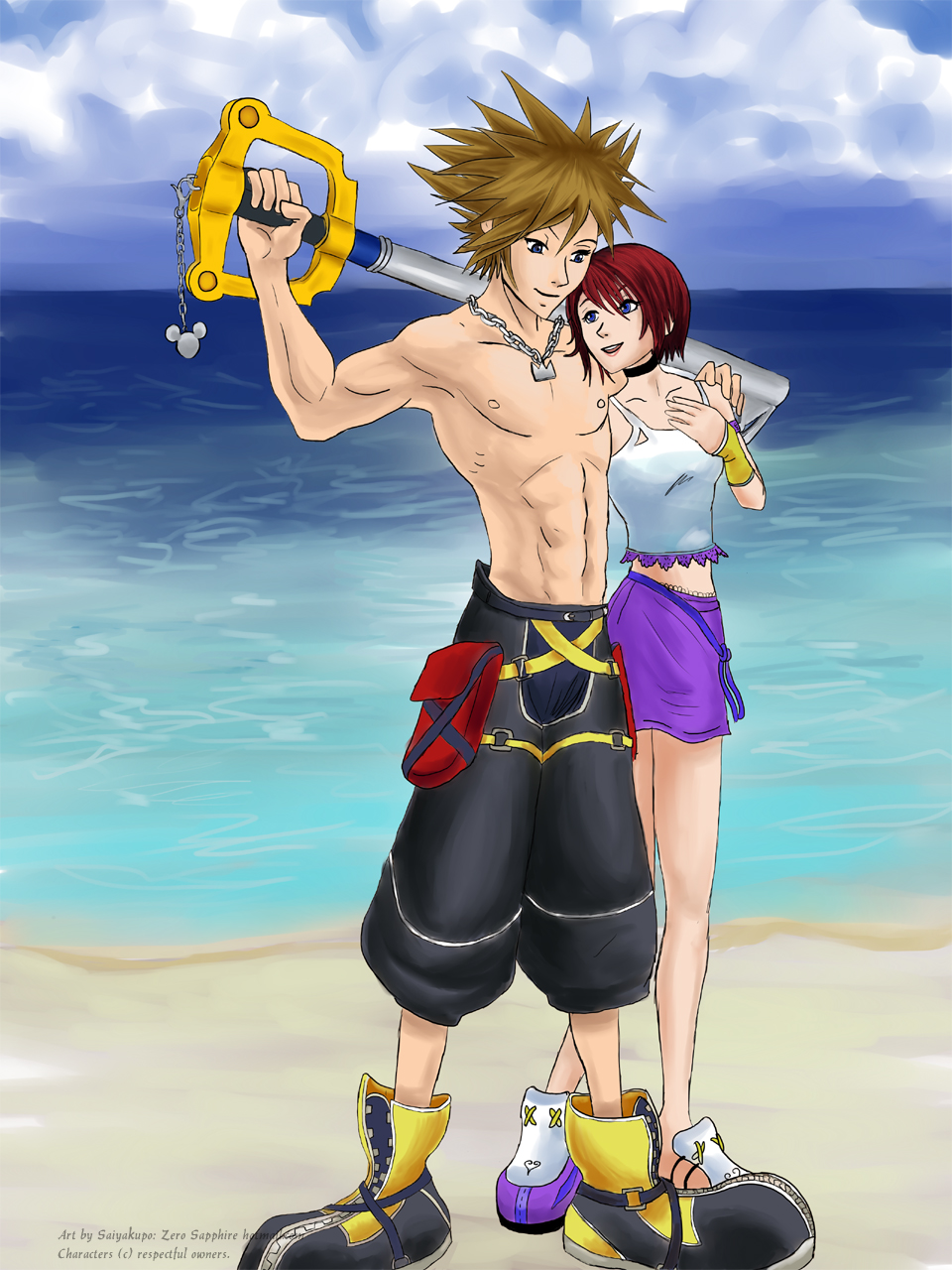 Buff Sora and Kairi - Commissh