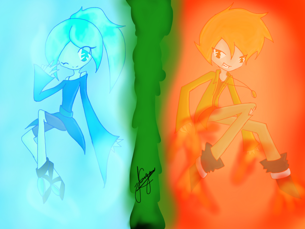 Fireboy and Watergirl by Gamemaster24681012 on DeviantArt