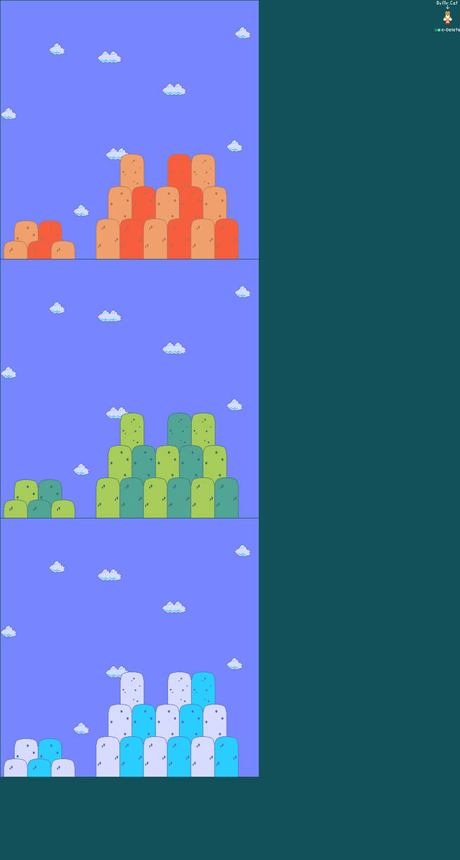 SMAS SMB1 Hill BG in SMM2 NES style by MrCatman6b5a on DeviantArt