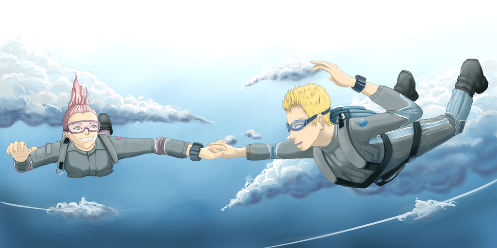 Aelita and Jeremy skydiving love by Atmu