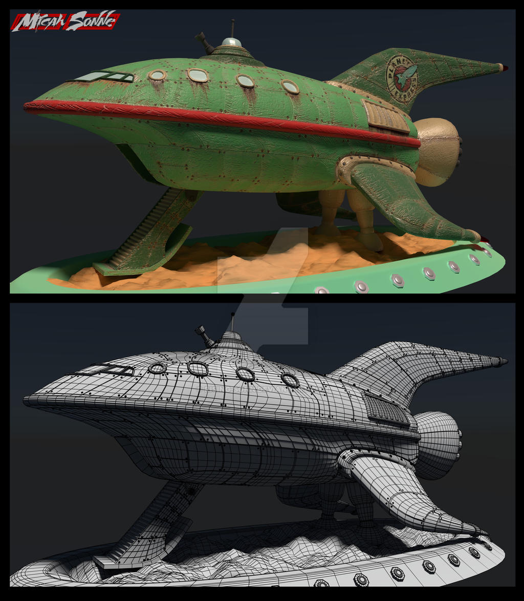 Planet Express Ship Color Code PLANET EXPRESS SHIP by Rising-Sonn on DeviantArt