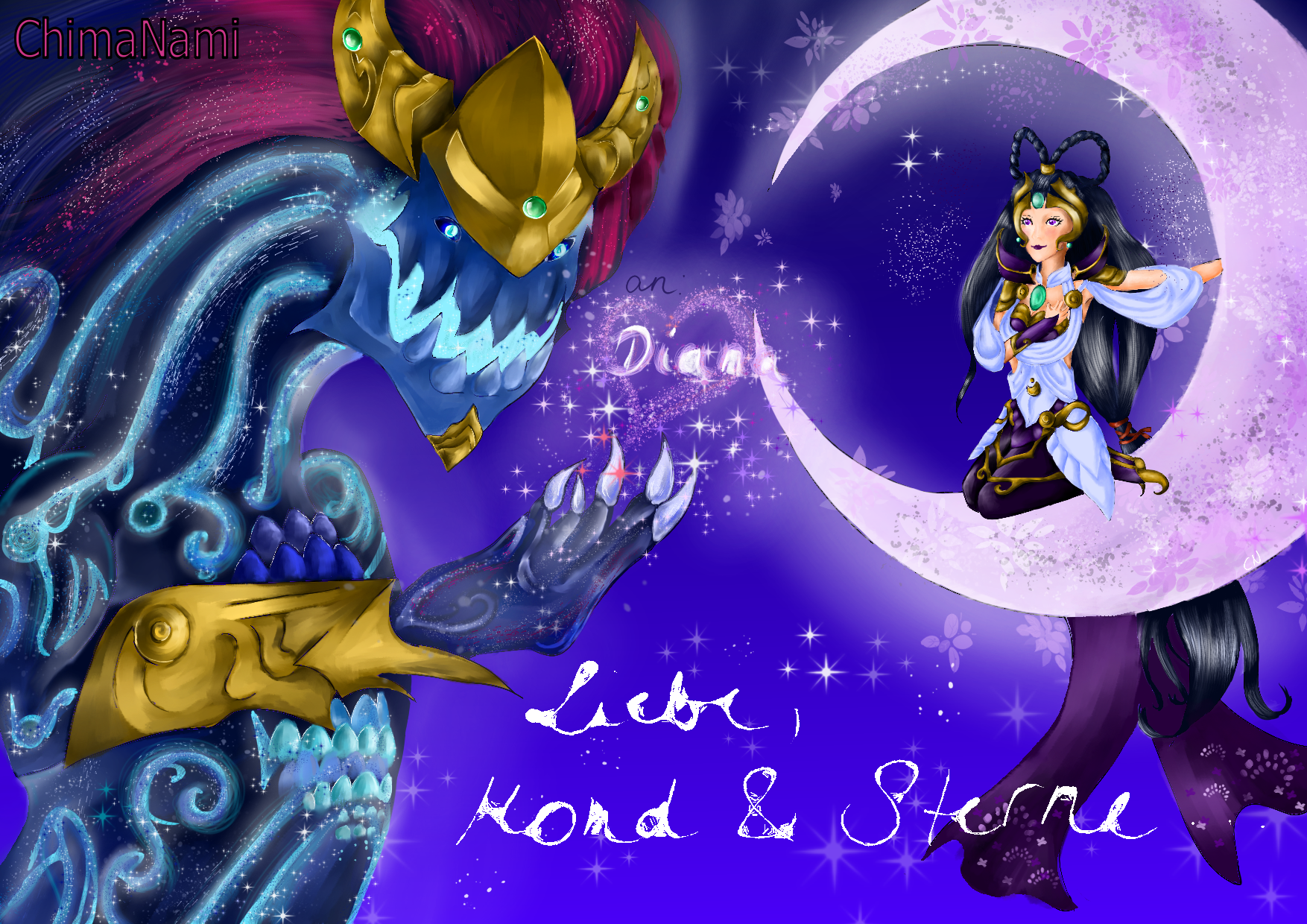 DianaxAurelion - League of Legends Fanart