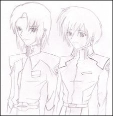 Kira Yamato and Athrun Zala