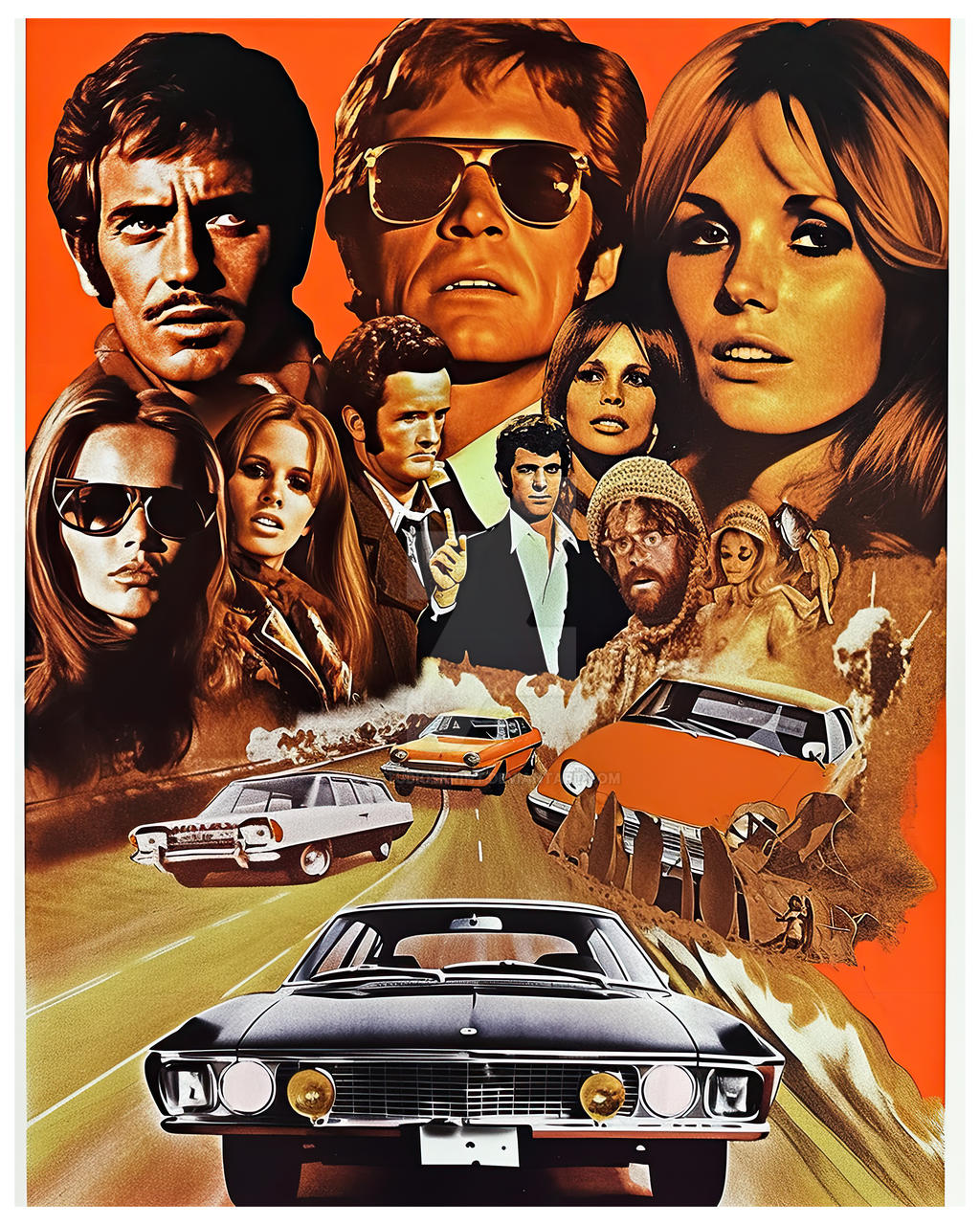 Action Movie Poster Retro Vintage 1970s Style by studioskrint on DeviantArt